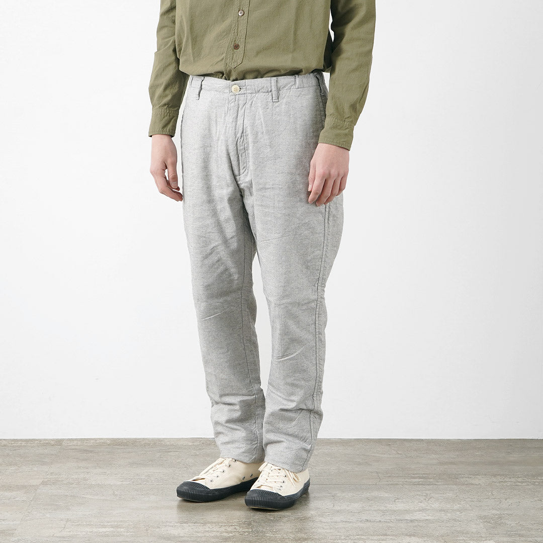 FOB FACTORY / F0513 Cotton Linen Double Weave Chambray Pants
