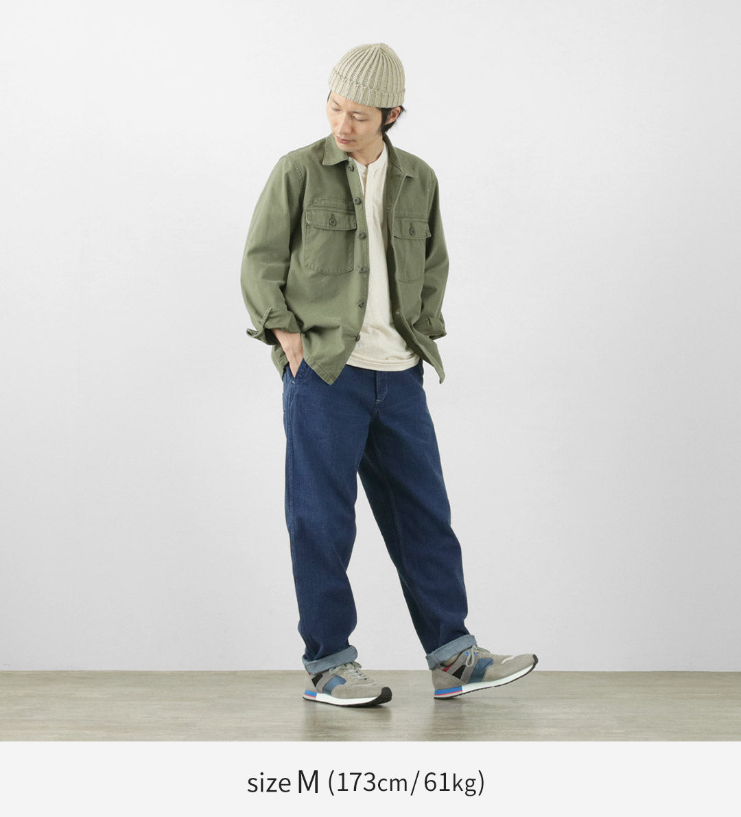 FOB Factory / F0511 WW2 Denim Deck pantalons utilisés finis