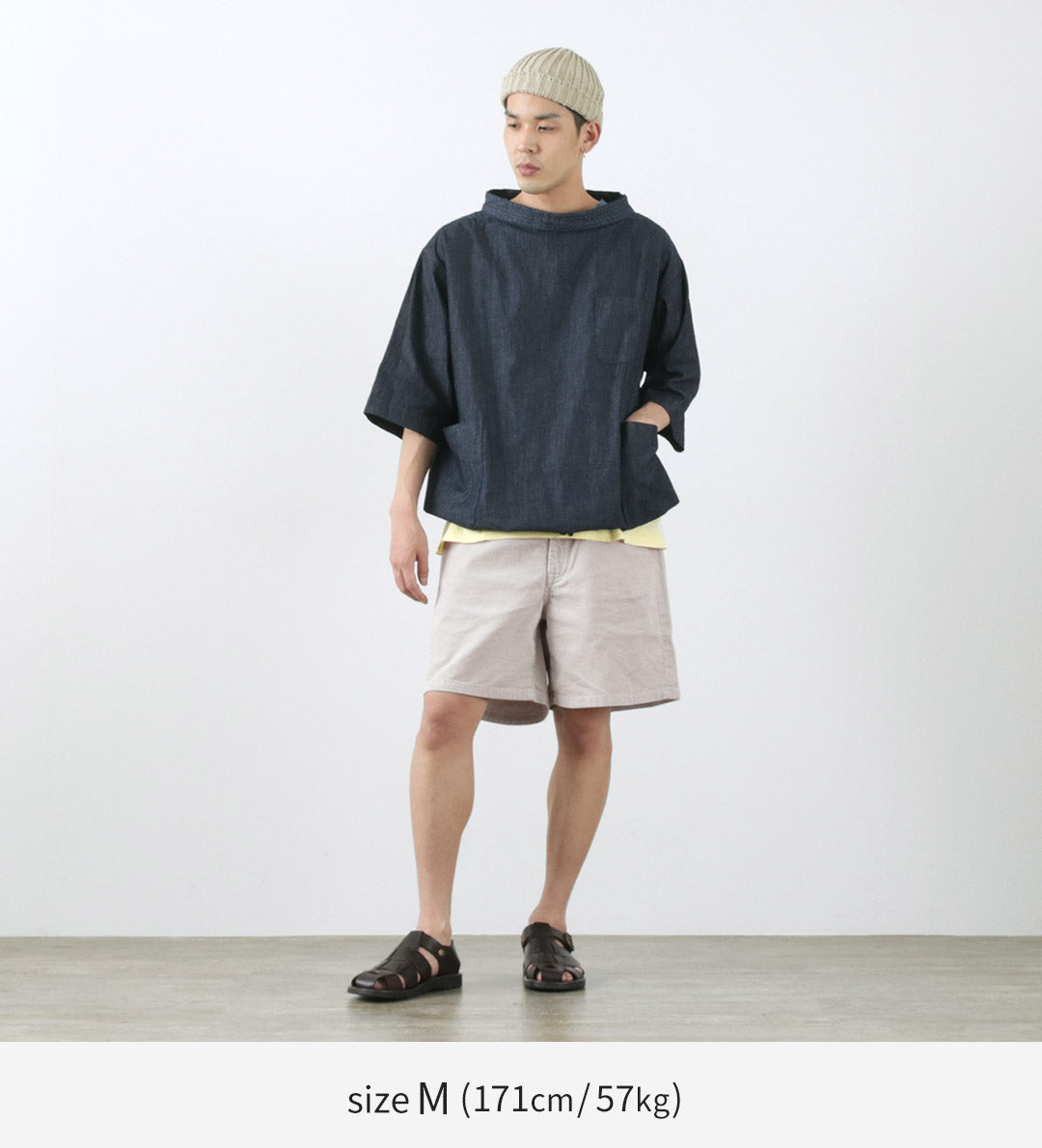 日本蓝色牛仔裤 / J312571 Calif夏季灯芯绒短裤