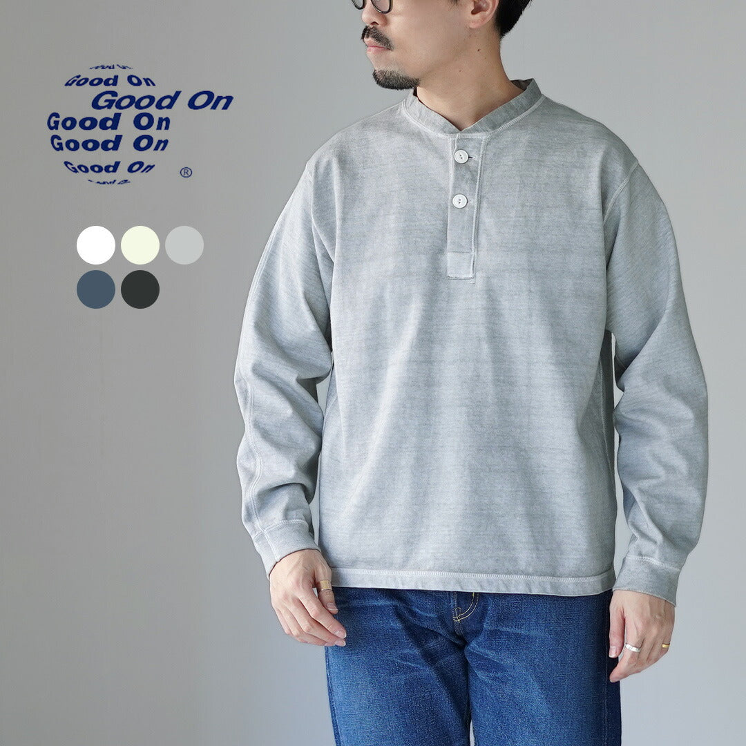 GOOD ON / T-shirt Henley lourd à manches longues