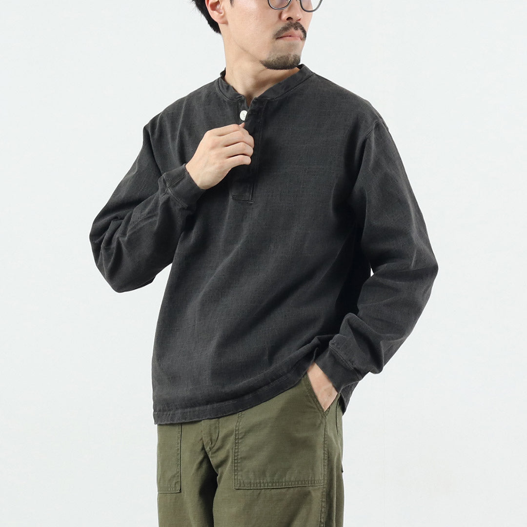 GOOD ON / T-shirt Henley lourd à manches longues