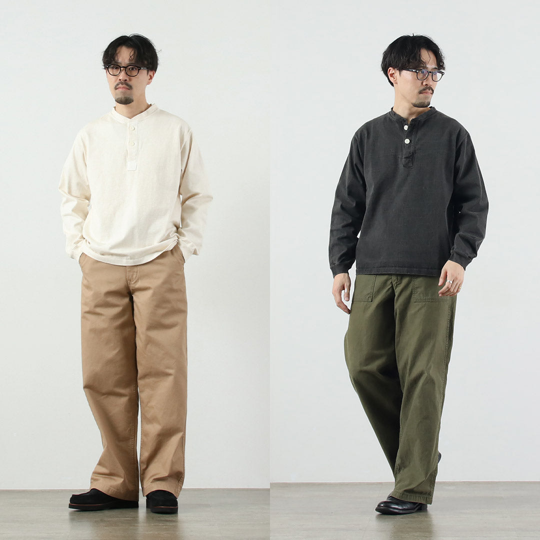 GOOD ON / T-shirt Henley lourd à manches longues