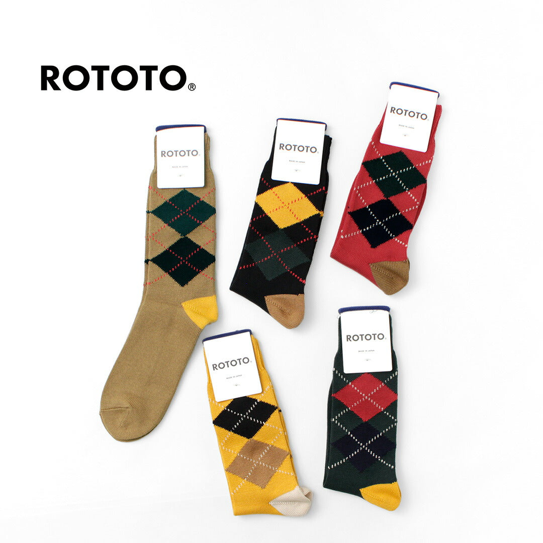 ROTOTO / Argyle Crew Socks