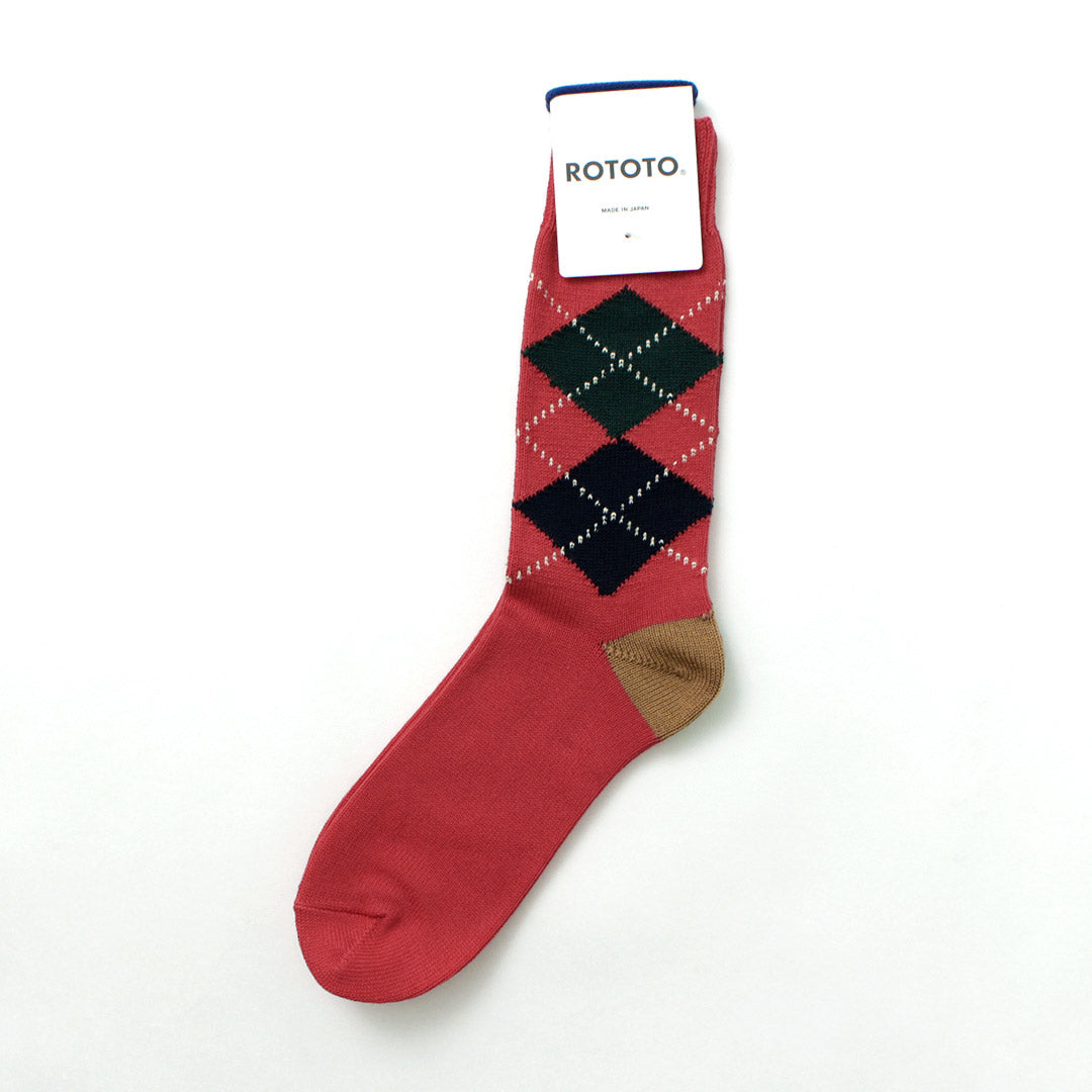 ROTOTO / Argyle Crew Socks