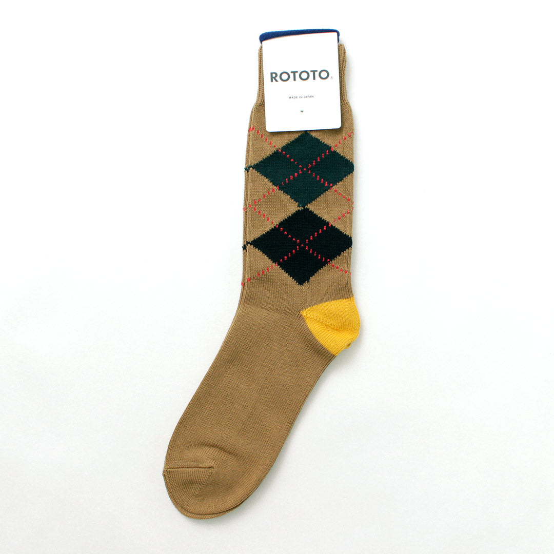 ROTOTO / Argyle Crew Socks