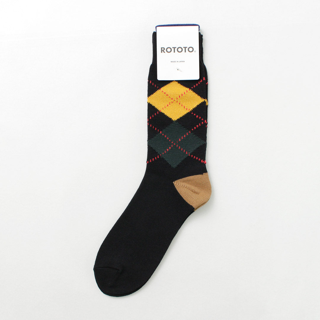 ROTOTO / Argyle Crew Socks
