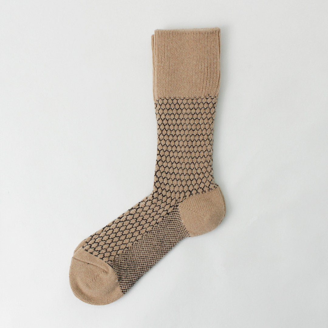 ROTOTO / Woolen Jacquard Crew Socks Popcorn