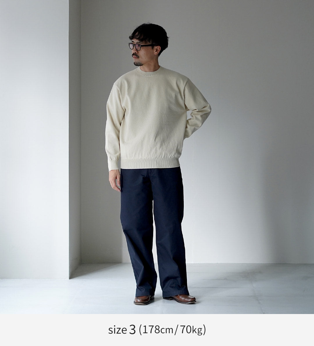 YONETOMI NEW BASIC / Rigid Cashmere Knit Pullover