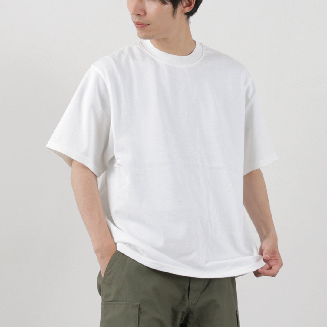 YONETOMI NEW BASIC / Side Round Body Knitted T-shirt