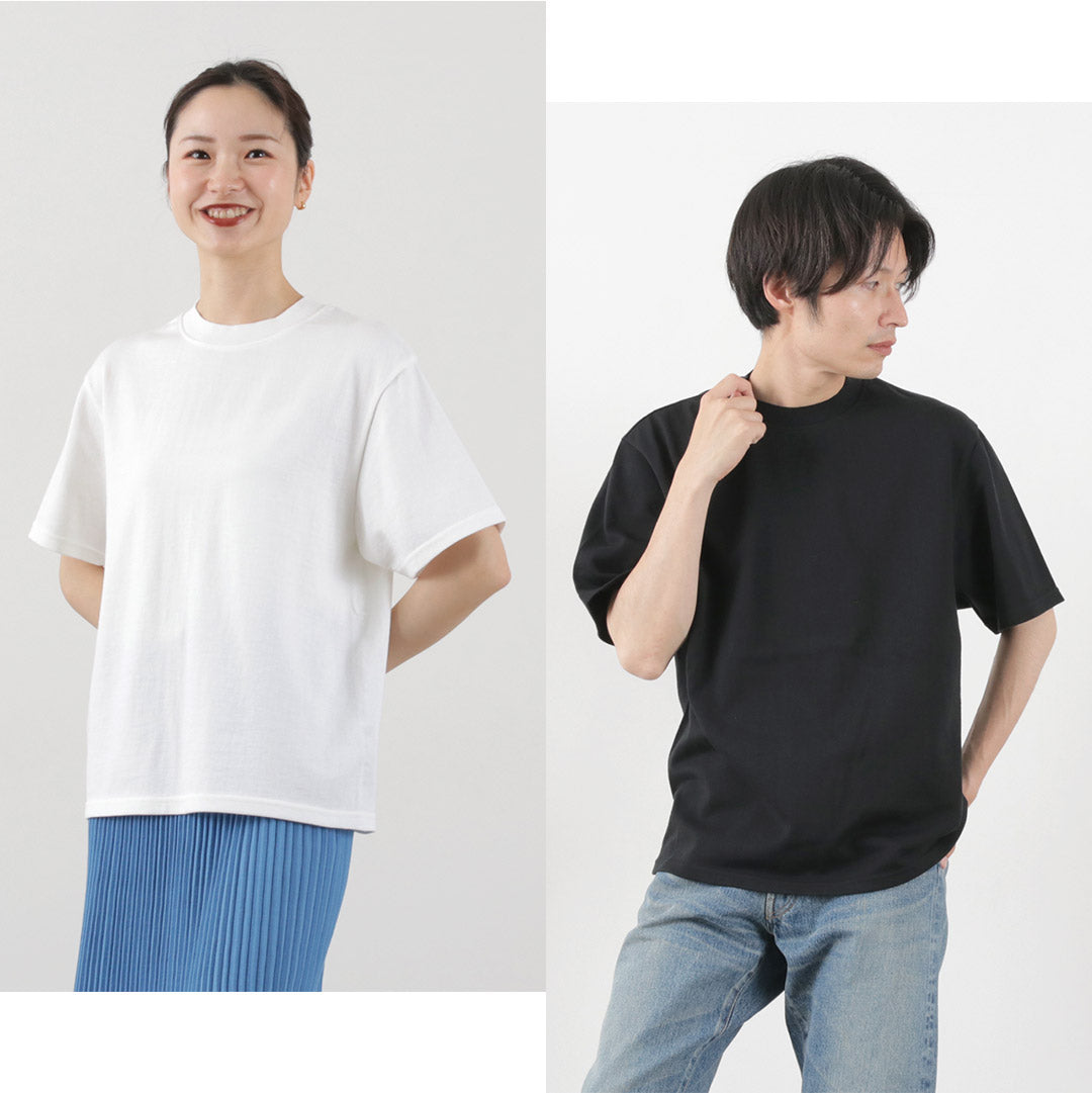 YONETOMI NEW BASIC / Side Round Body Knitted T-shirt