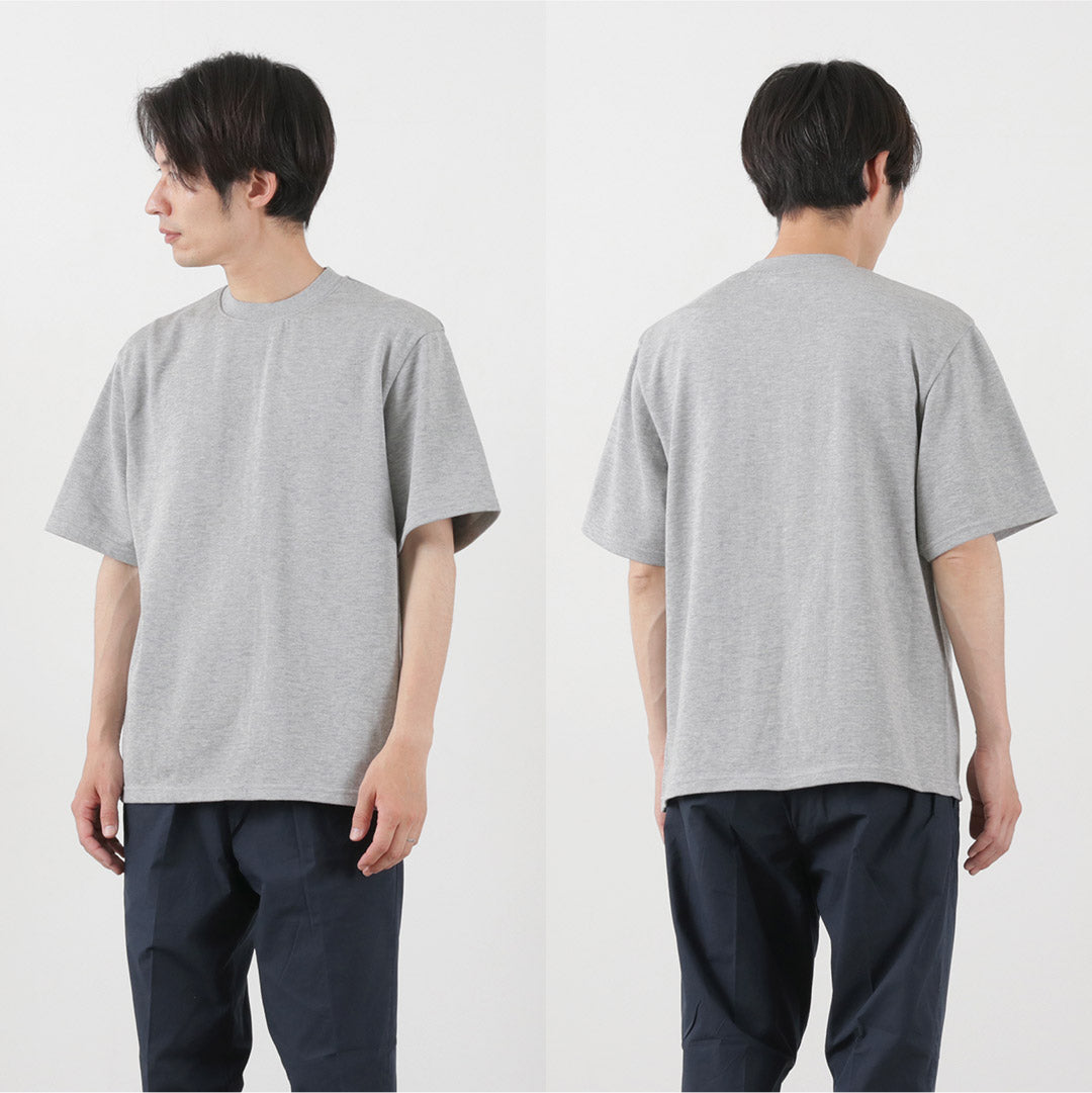YONETOMI NEW BASIC / Side Round Body Knitted T-shirt