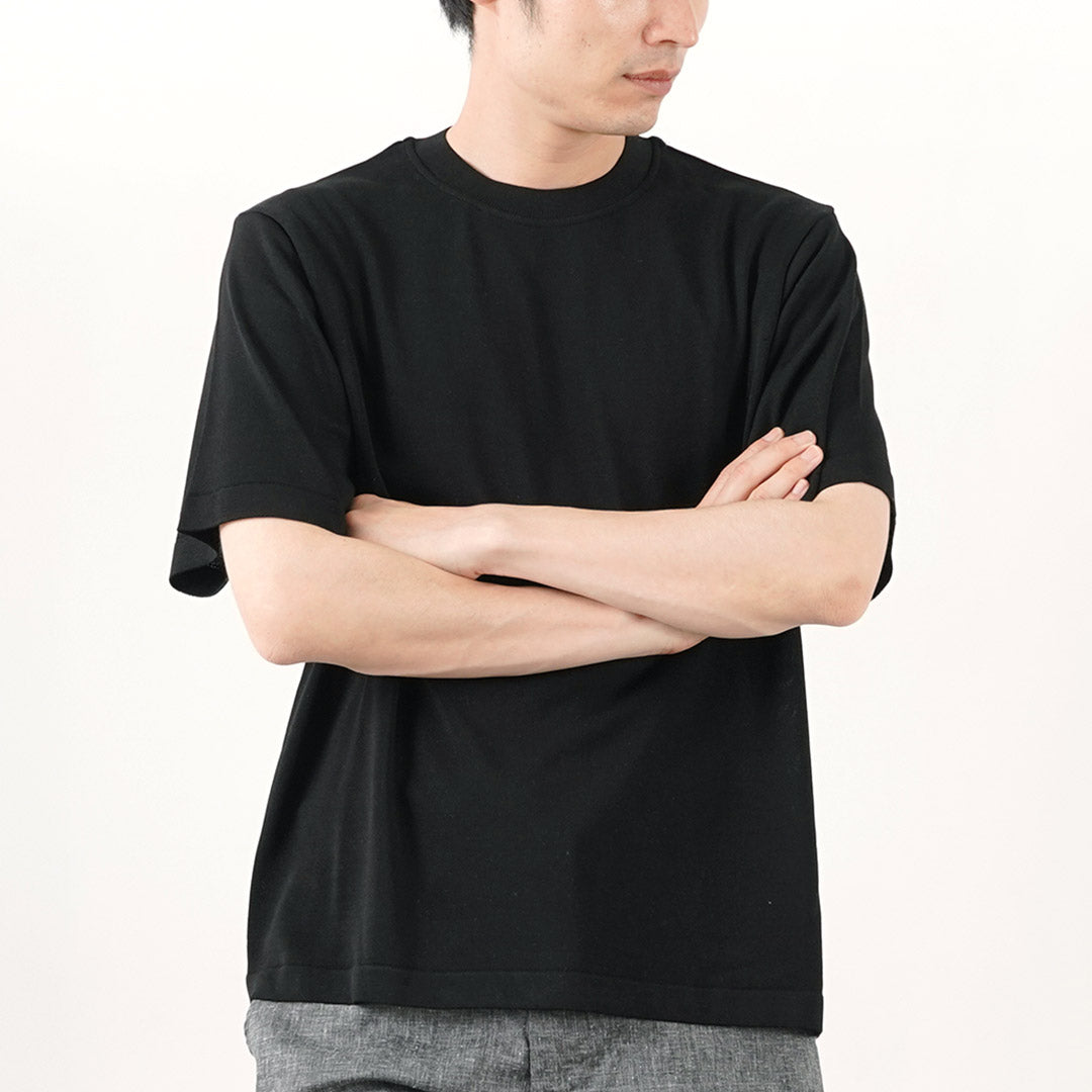 YONETOMI NEW BASIC / Heavy Weight Silk Knit T-Shirt