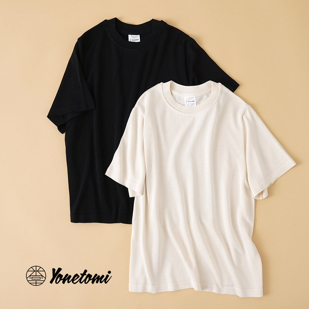 YONETOMI NEW BASIC / Heavy Weight Silk Knit T-Shirt