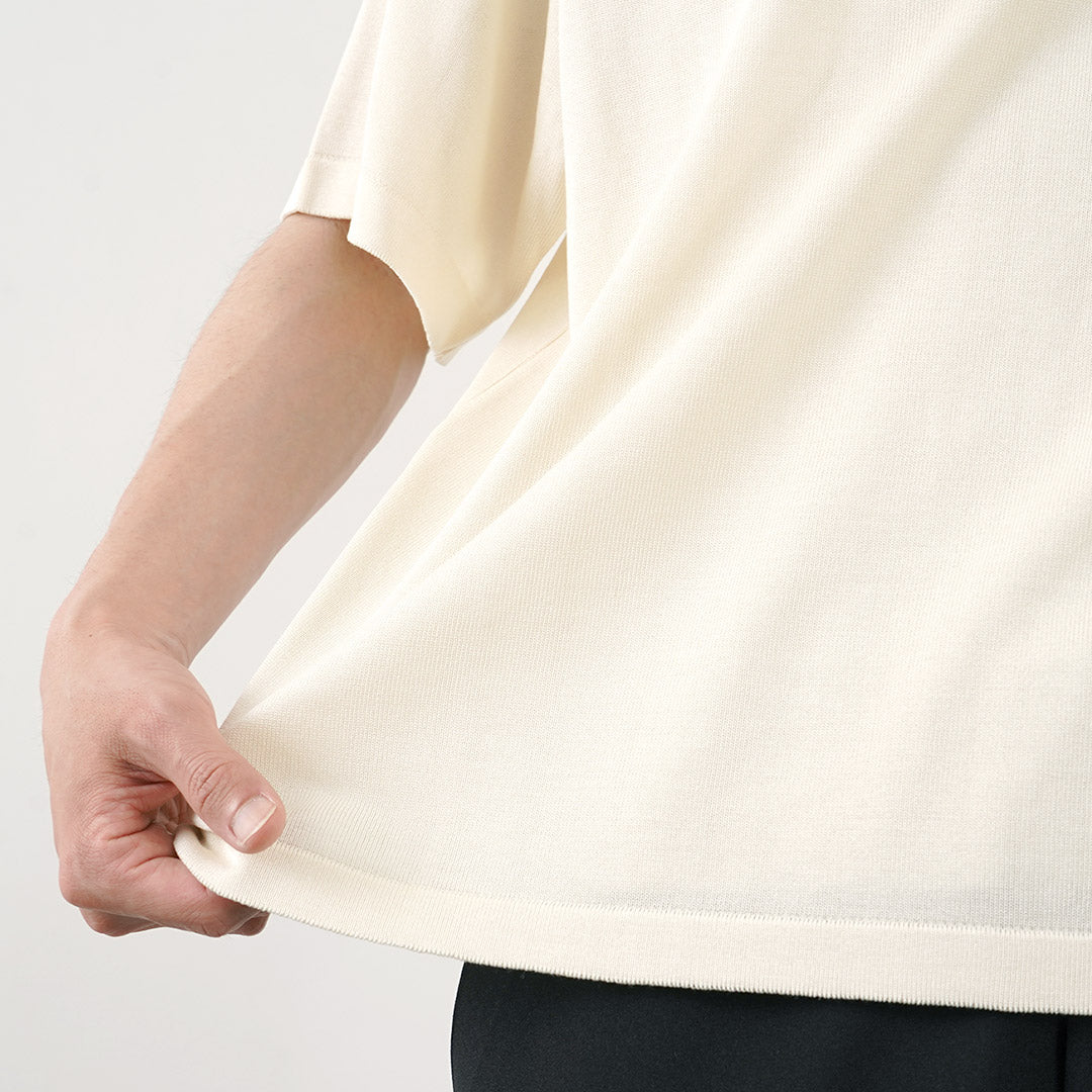 YONETOMI NEW BASIC / Heavy Weight Silk Knit T-Shirt