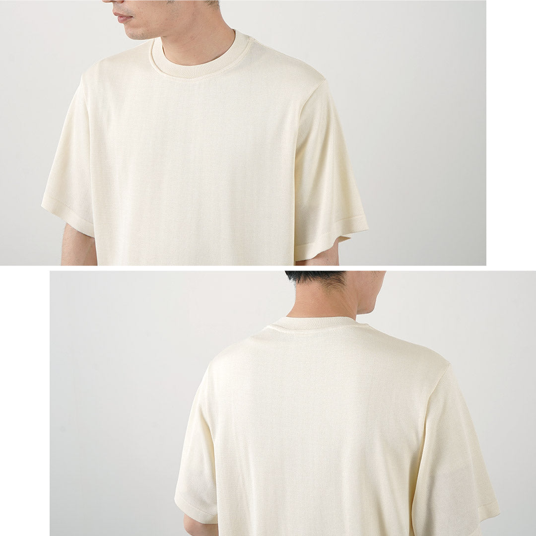 YONETOMI NEW BASIC / Heavy Weight Silk Knit T-Shirt