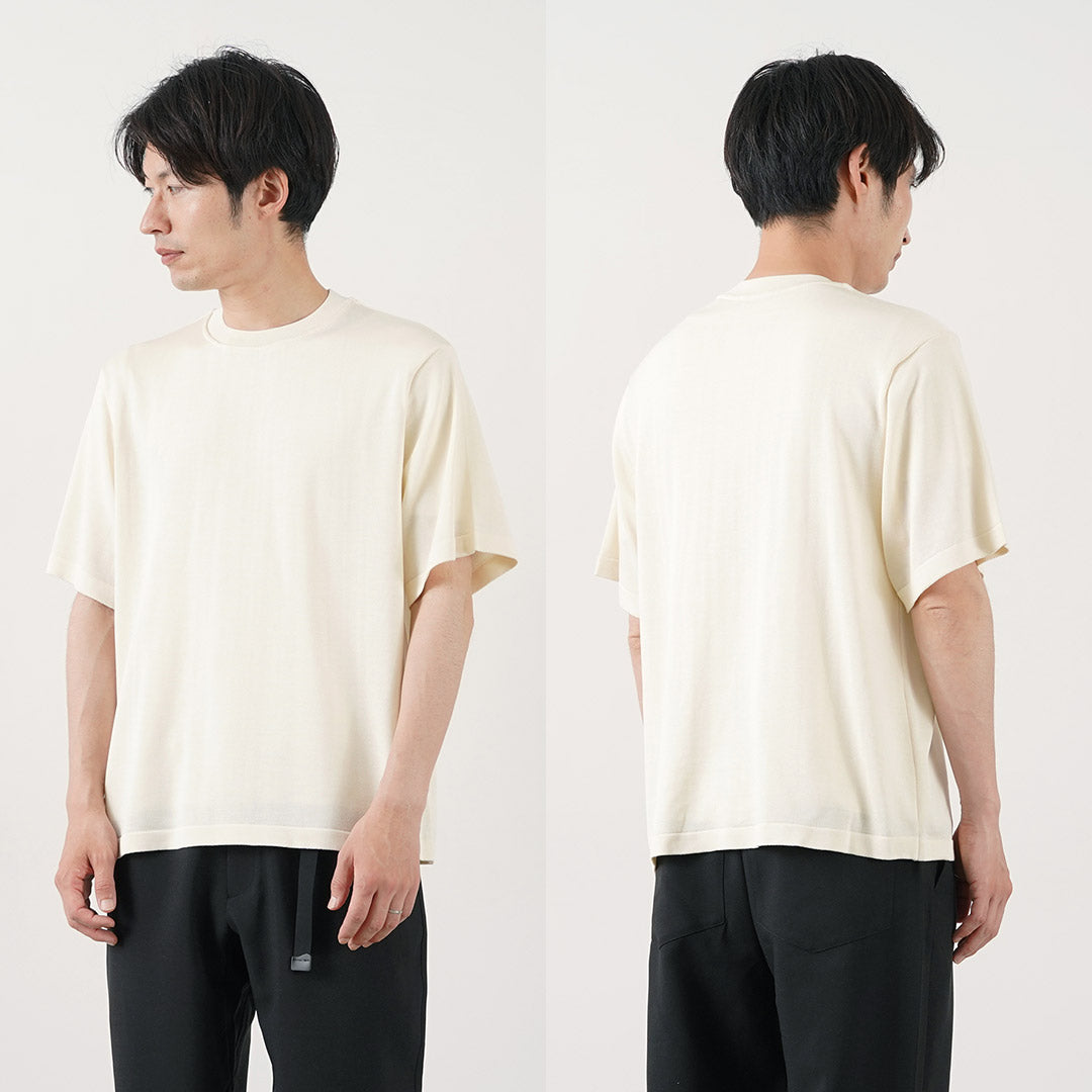 YONETOMI NEW BASIC / Heavy Weight Silk Knit T-Shirt