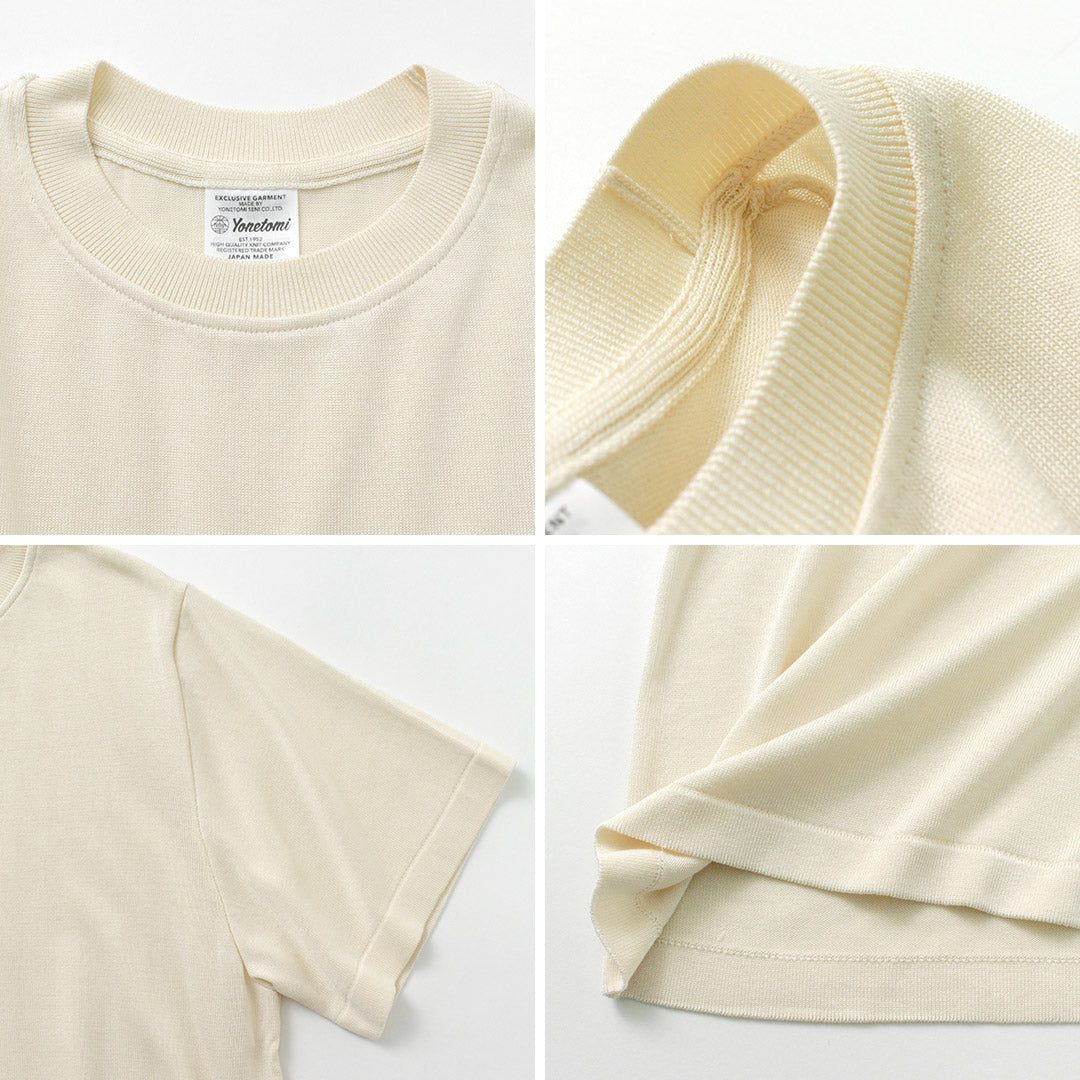YONETOMI NEW BASIC / Heavy Weight Silk Knit T-Shirt