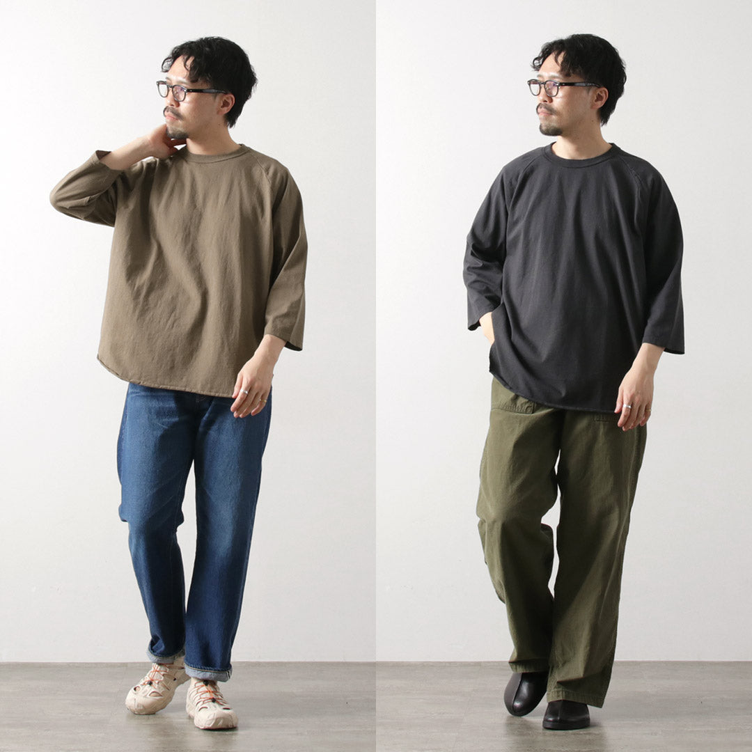 WALLA WALLA SPORT / 3/4 Sleeve Baseball T-Shirt Solid
