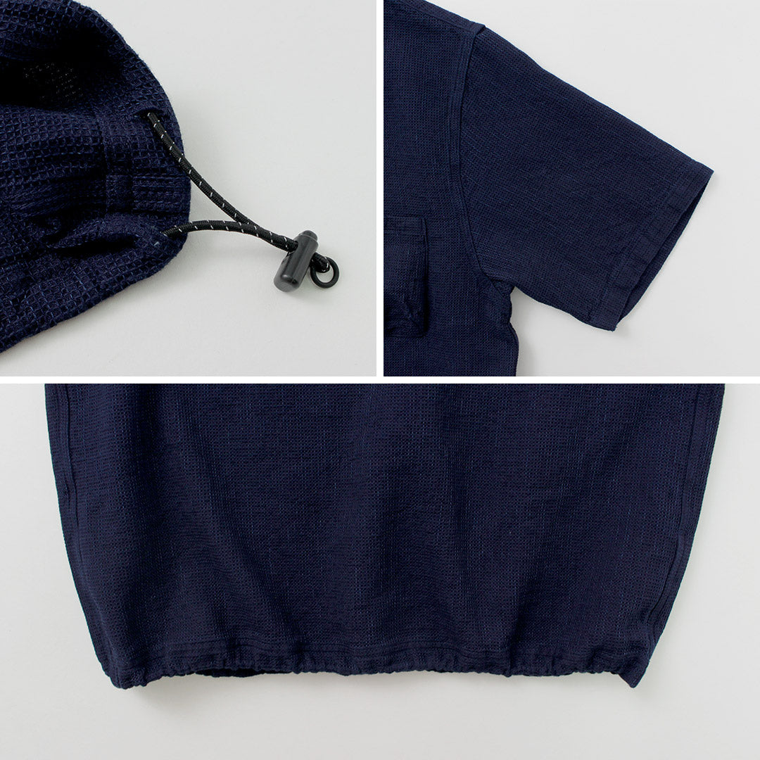 FOB FACTORY / F3493 靛蓝华夫格 T 恤