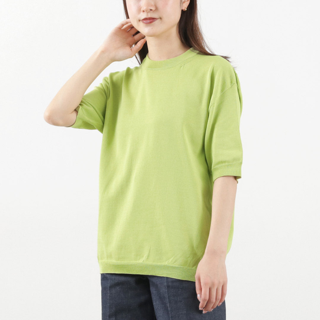 T-shirt en tricot transparent saglia / coton ajusté