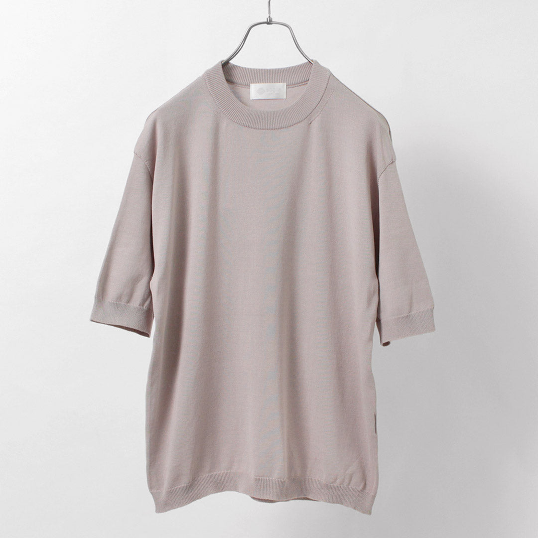 T-shirt en tricot transparent saglia / coton ajusté
