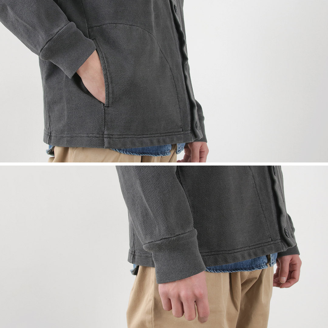 SI / Moss Stitch Pigment Cardigan