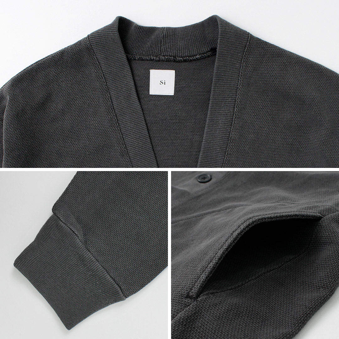 SI / Moss Stitch Pigment Cardigan