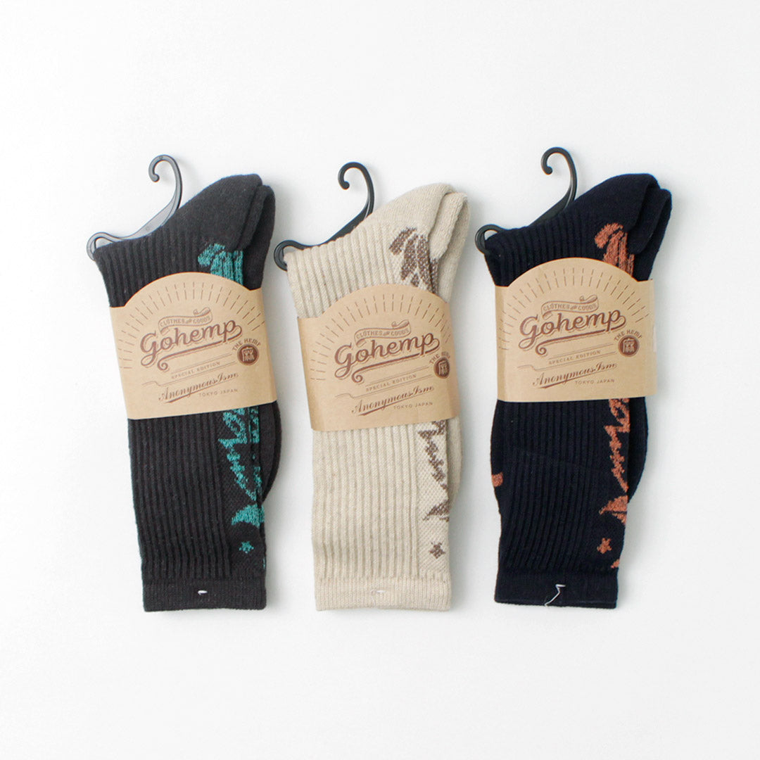 Gohemp / calcetines de tripulación de pilotes estampados