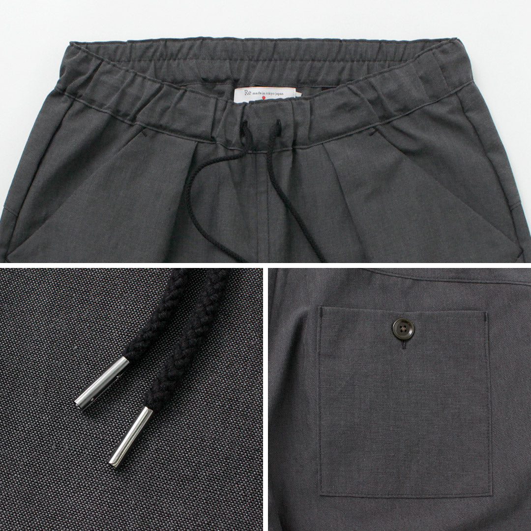 RE MADE IN TOKYO JAPAN / Cotton Linen Classic Tuck Pants