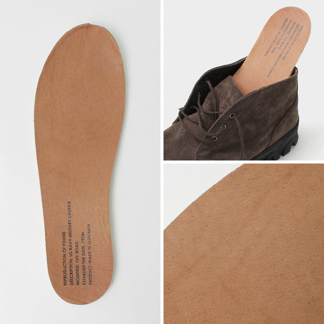 Reproduction des bottes en cuir de Chukka Military Found / Us Navy