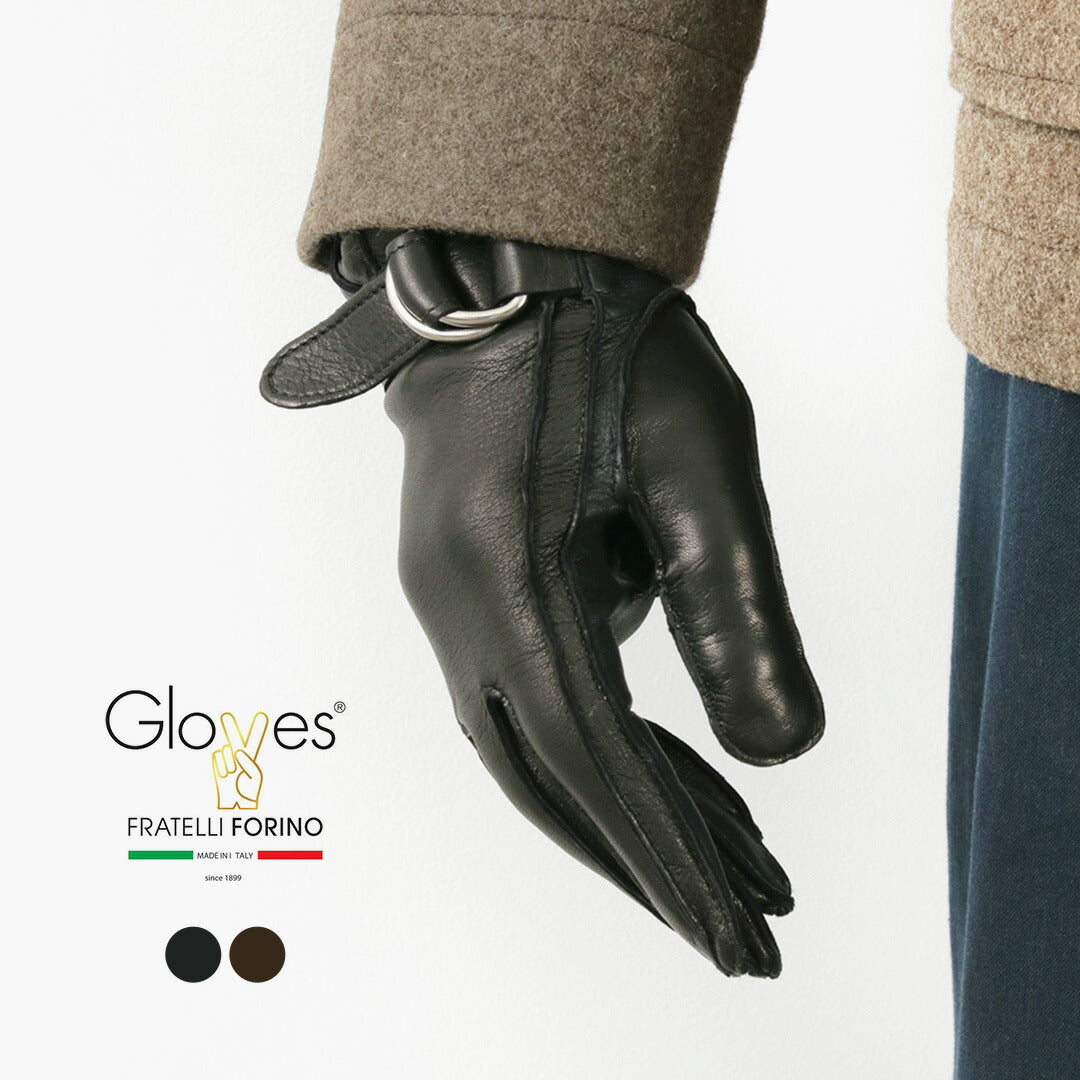 GLOVES / Touch Lambskin Ring Belt Gloves