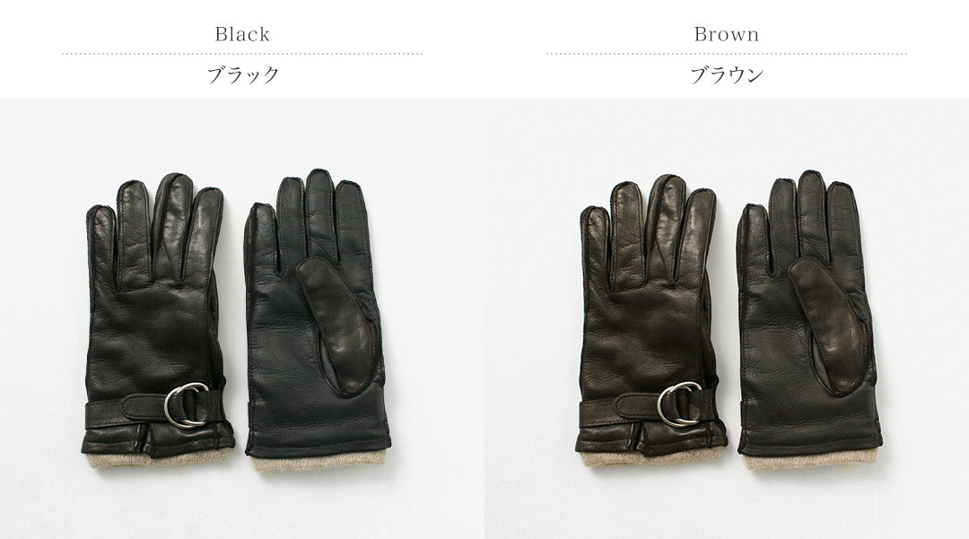 GLOVES / Touch Lambskin Ring Belt Gloves