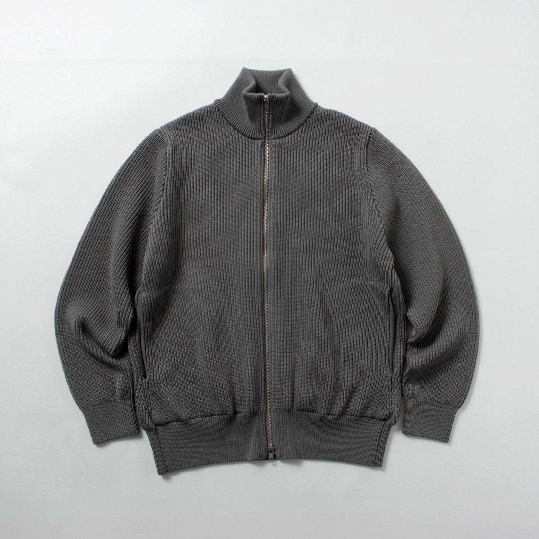 YONETOMI NEW BASIC / 超细羊毛罗纹针织外套