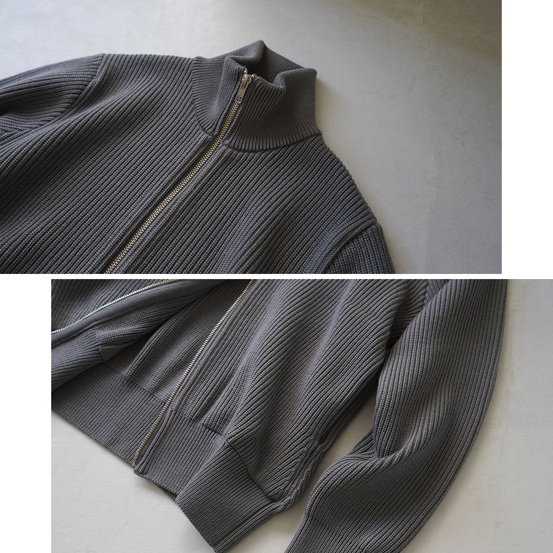 YONETOMI NEW BASIC / 超细羊毛罗纹针织外套