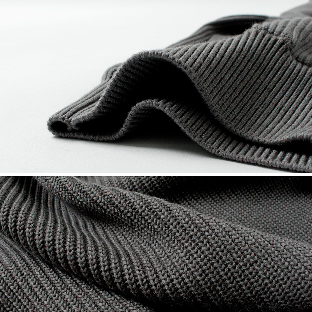 YONETOMI NEW BASIC / 超细羊毛罗纹针织外套