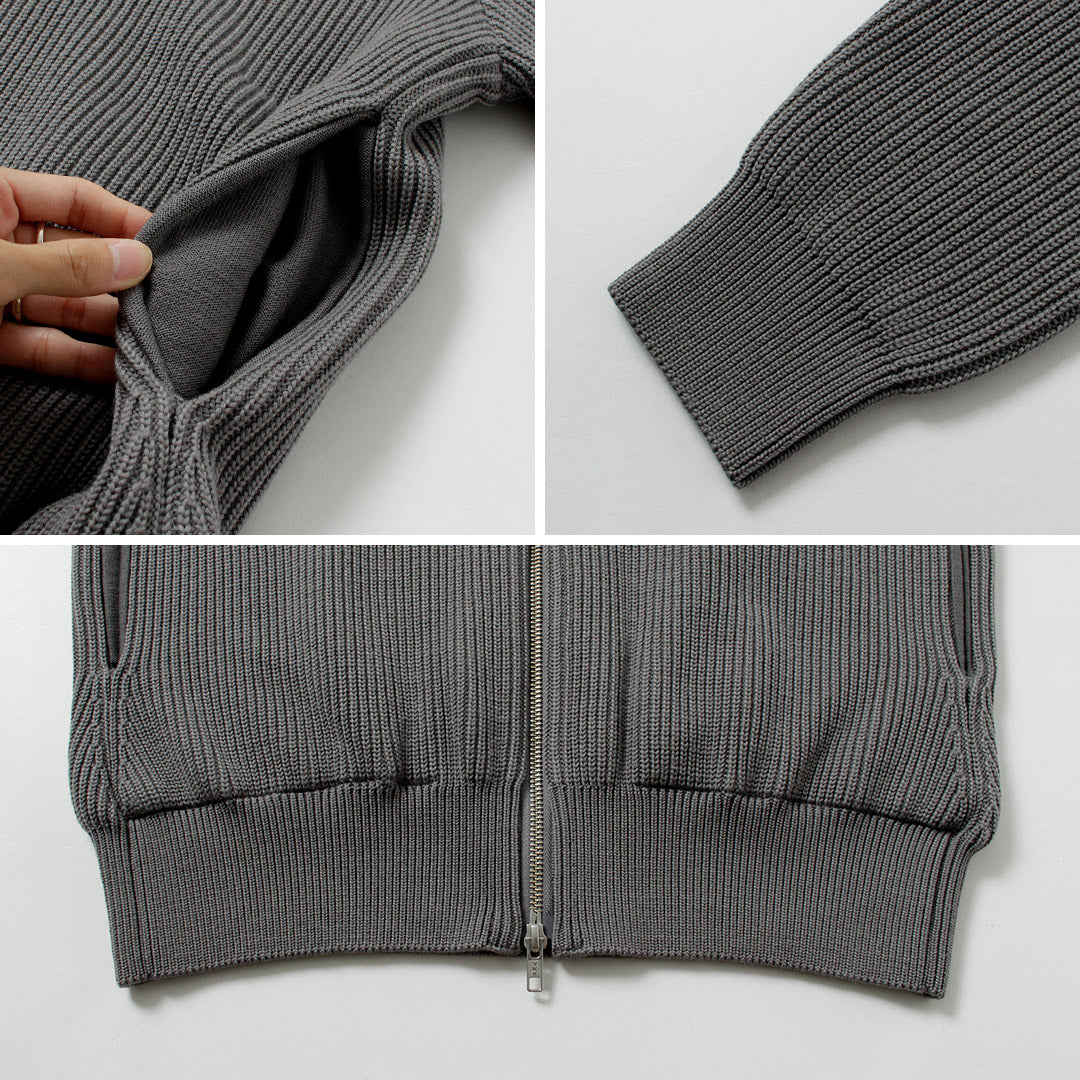 YONETOMI NEW BASIC / 超细羊毛罗纹针织外套