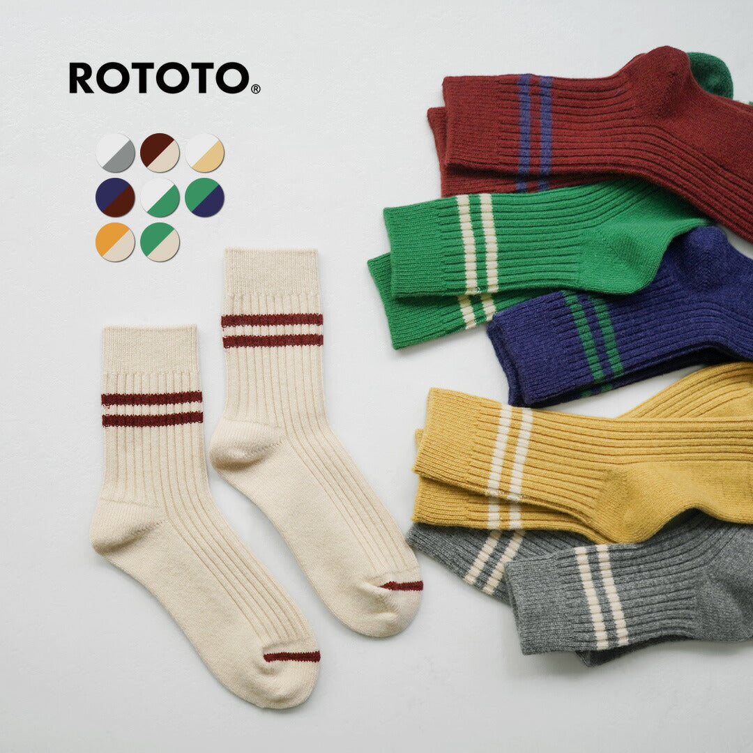 ROTOTO / Merino Lambswool Striped Socks