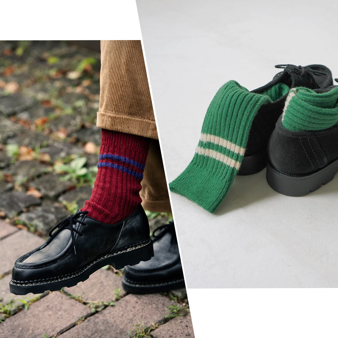 ROTOTO / Merino Lambswool Striped Socks