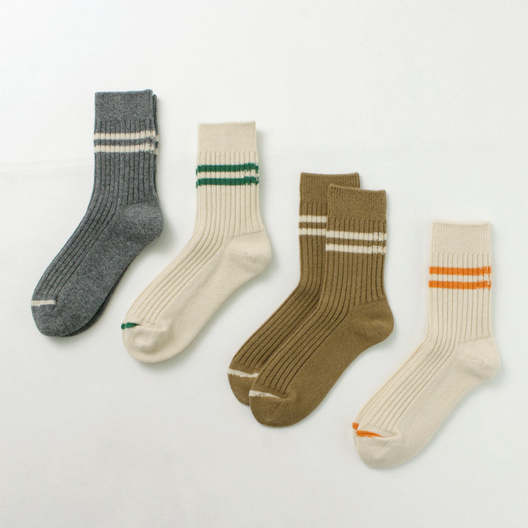 ROTOTO / Merino Lambs Wool Striped Socks
