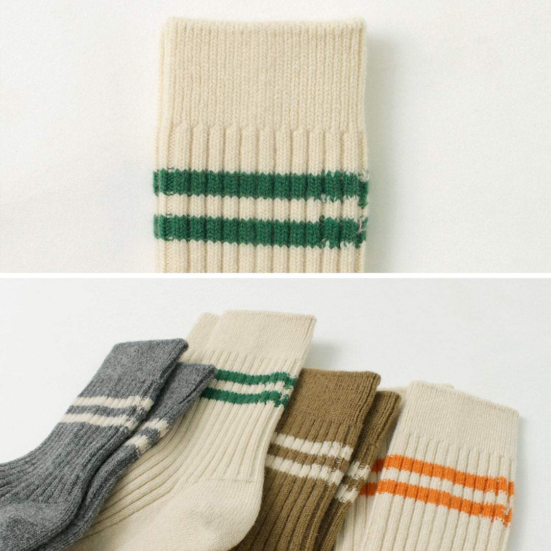 ROTOTO / Merino Lambs Wool Striped Socks