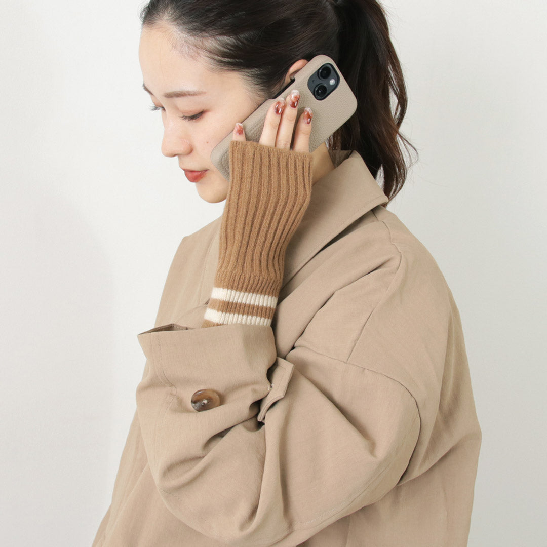ROTOTO / Merino Lamb Wool Striped Seamless Hand Warmer
