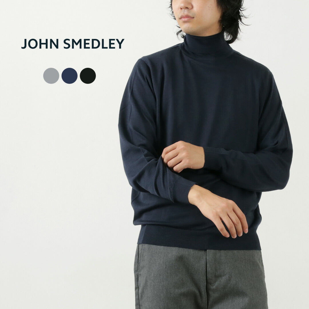 John Smedley / Merino羊毛30量規高領織布編織現代合身