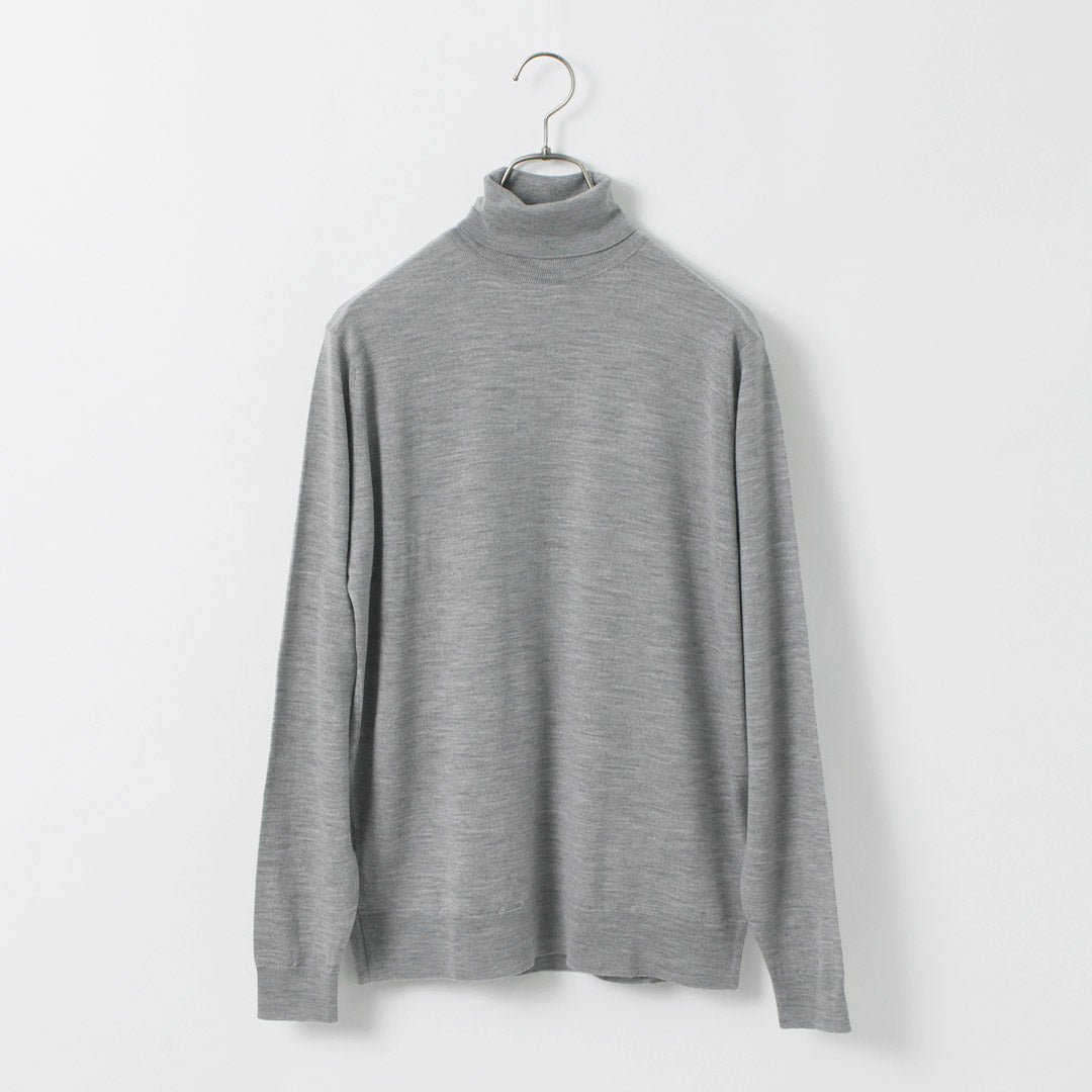 John Smedley / Merino羊毛30量規高領織布編織現代合身