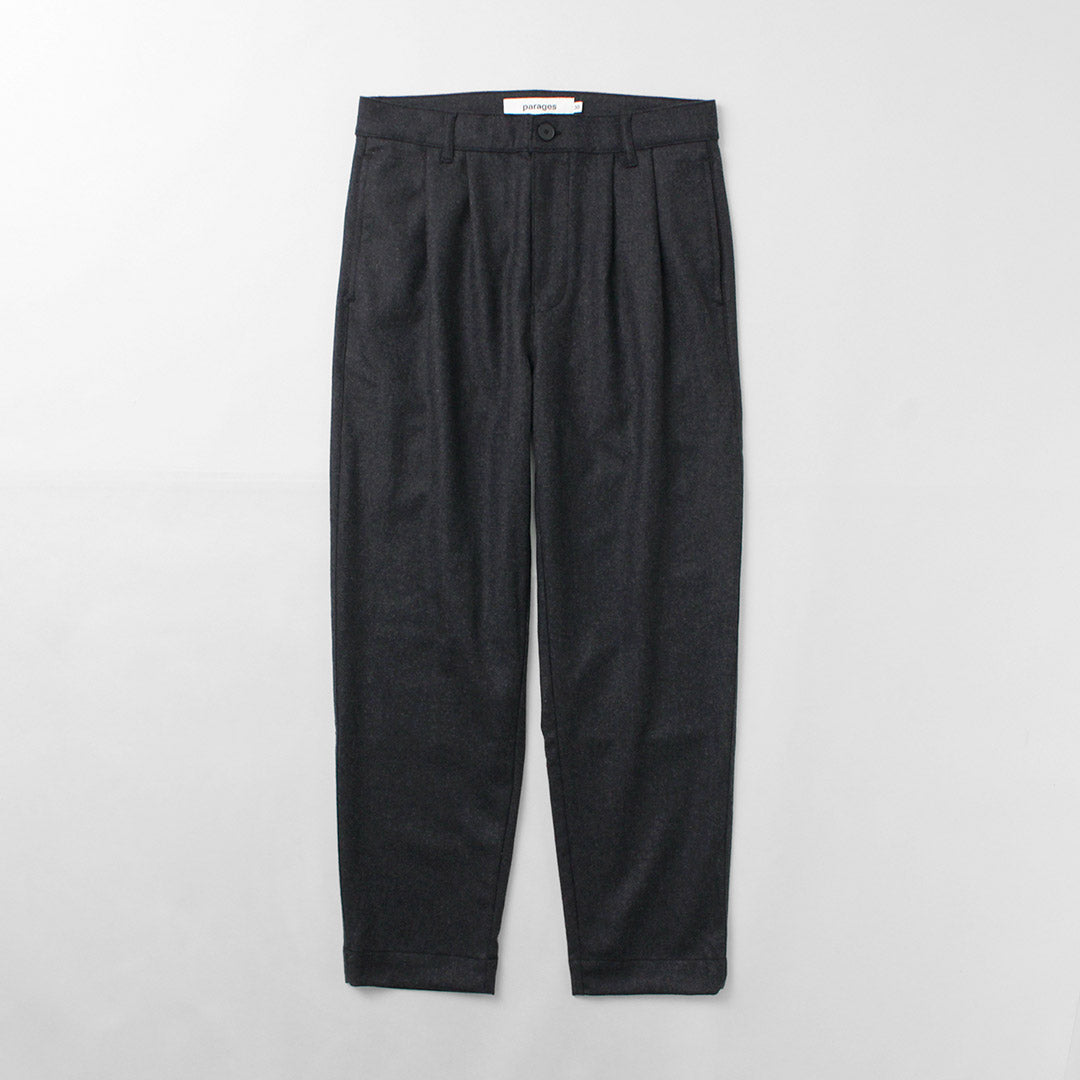 PARAGES / Double Pleats Wool Pants