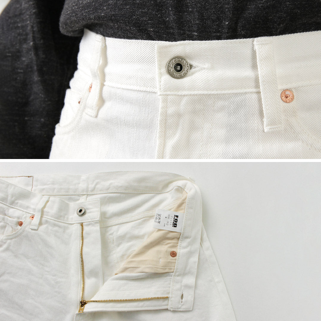FOB FACTORY / F1153 60 Twill White Denim Pants