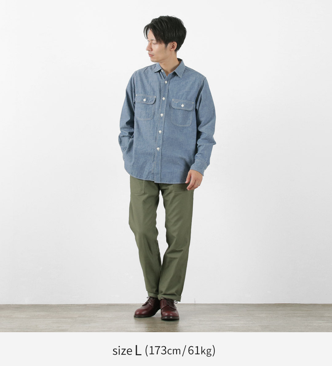 FOB FACTORY / F3494 Chambray Work Shirt