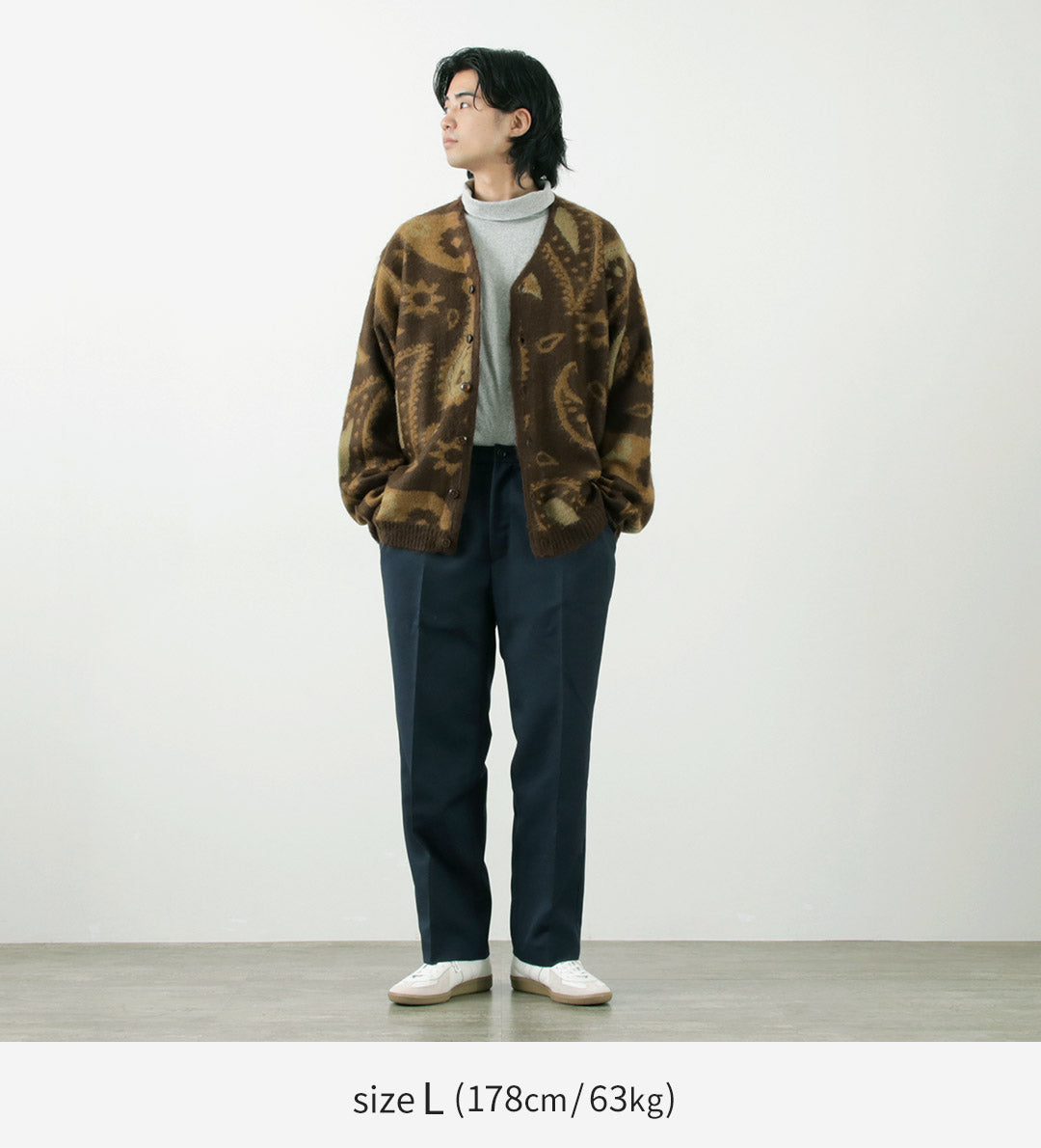 TOWN CRAFT / Vintage Pattern Shaggy Cardigan