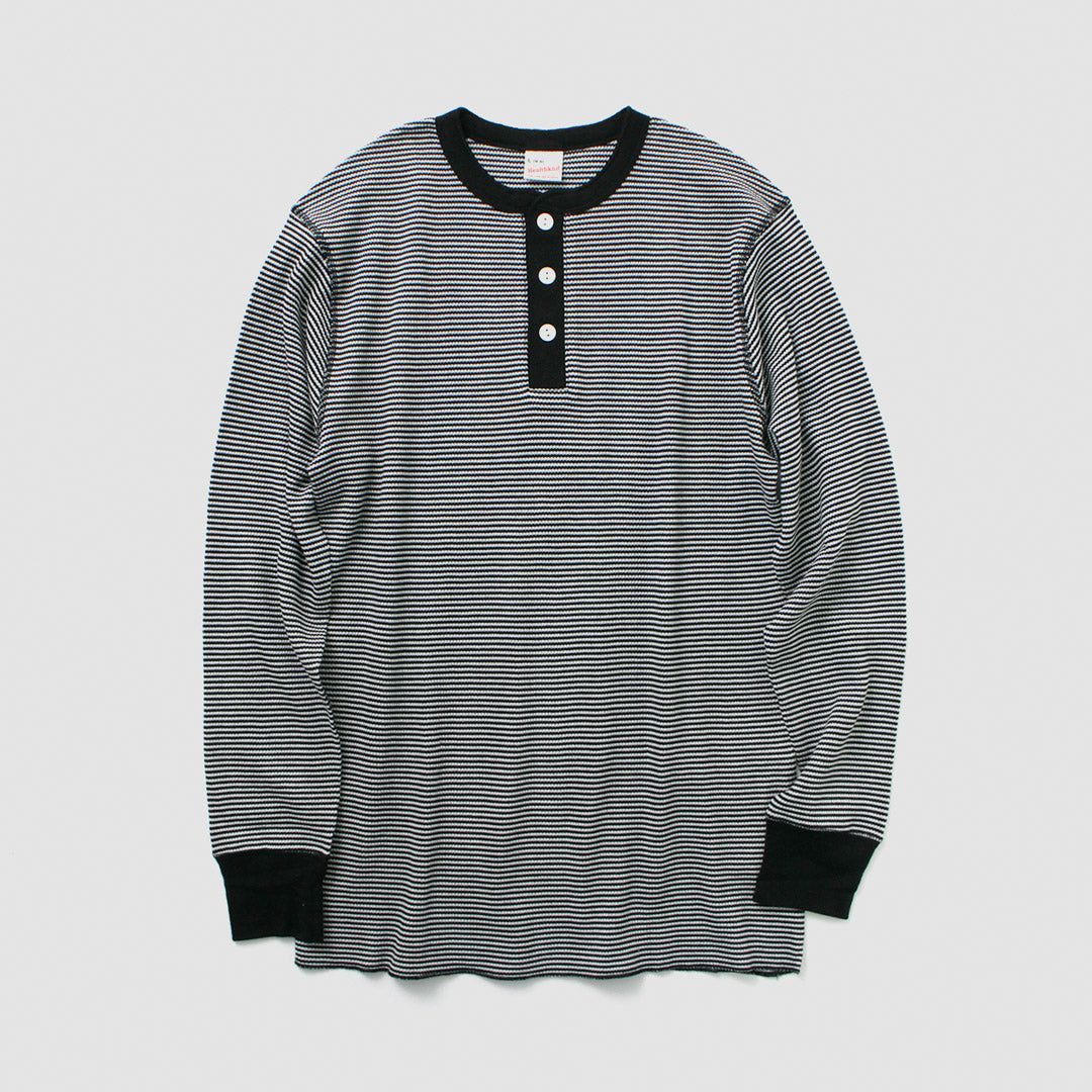 Health Knit / Basic Waffle Henley Neck长袖