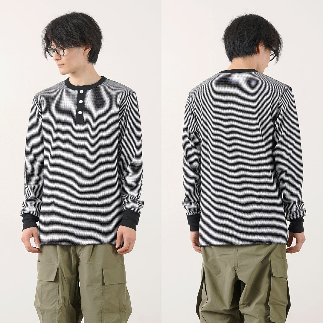 Health Knit / Basic Waffle Henley Neck长袖