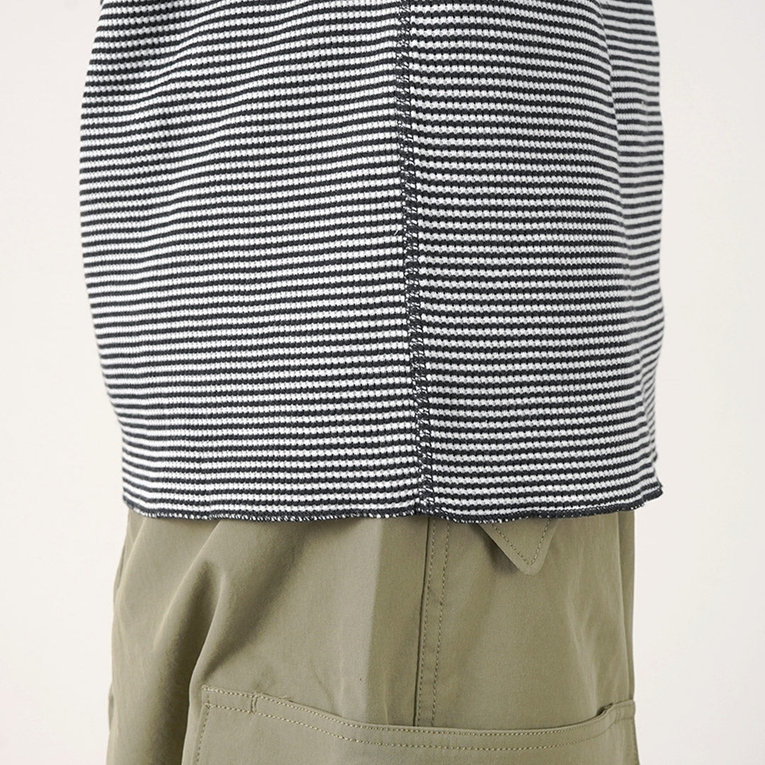 Health Knit / Basic Waffle Henley Neck长袖